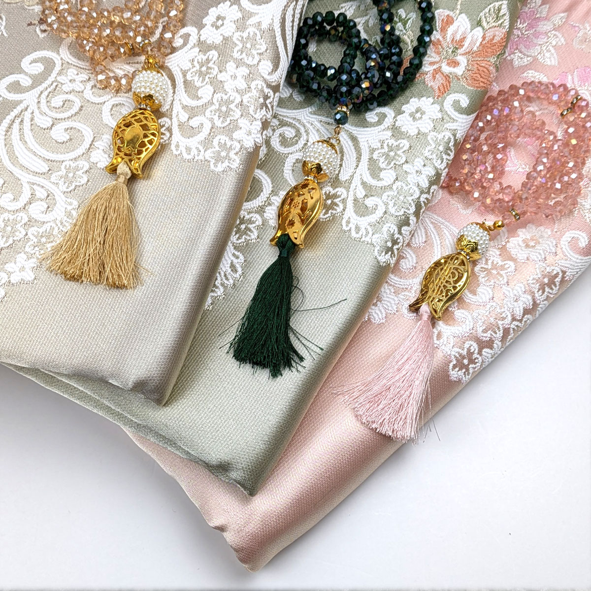 Padded Prayer Mat - Satin - Pastel Colours - Gift Pack - Gift Bag Padded Prayer Mat - Satin - Pastel Colours - Gift Pack - Gift Bag