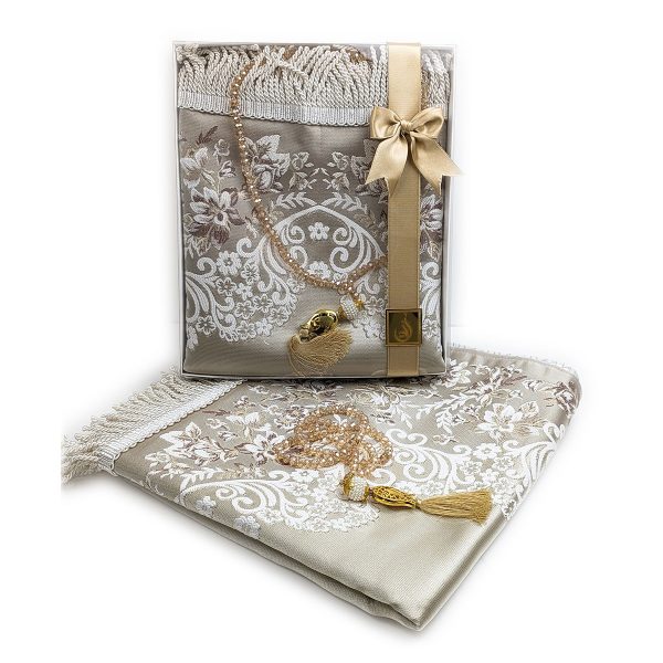 Padded Prayer Mat - Satin - Pastel Colours - Gift Pack - Gift Bag