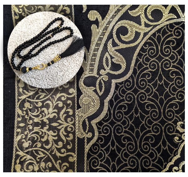 Kaaba Box Prayer Mat and Tasbih