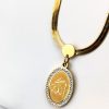 Allah Diamond Jewel Necklace snake chain pendant with chain locket zircon stainless steel silver gold fatimasughra.com